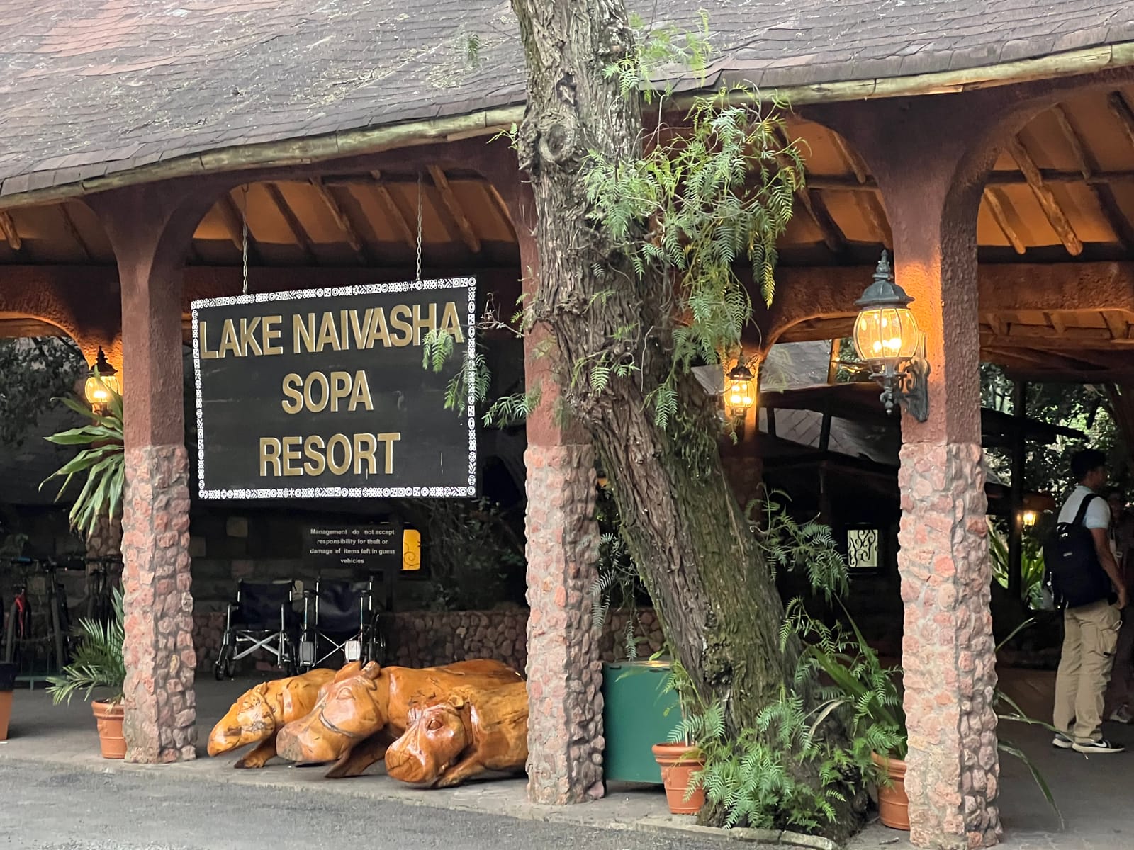 The entrance to Lake Naivasha Sopa Resort
